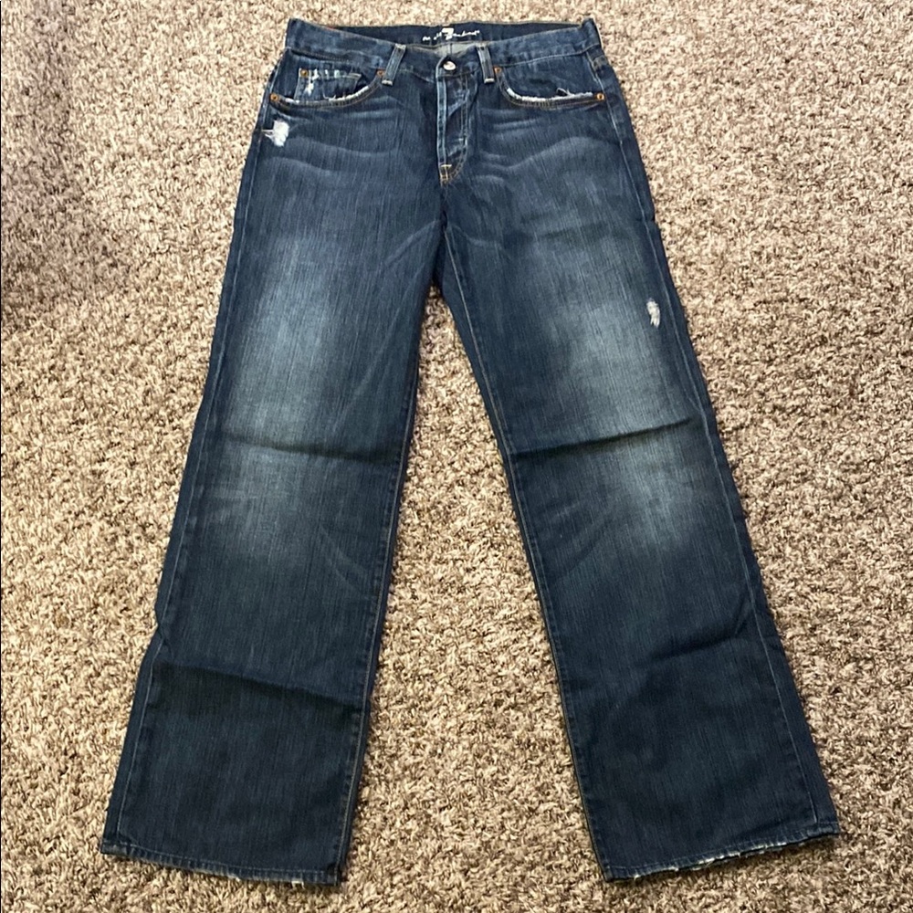 7 For All Mankind Dark Blue Men's Jeans